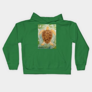 Loggerhead Sea Turtle Kids Hoodie